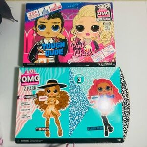 L.O.L. Surprise! OMG Movie Magic Tough Dude & Pink Chick Da Boss Class Prez